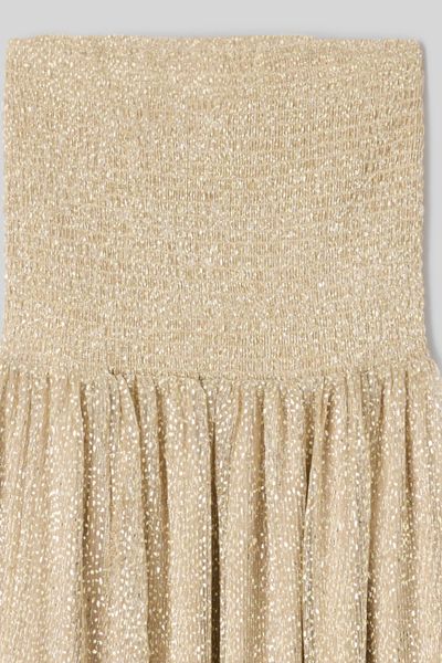 Robe longue bustier brillante