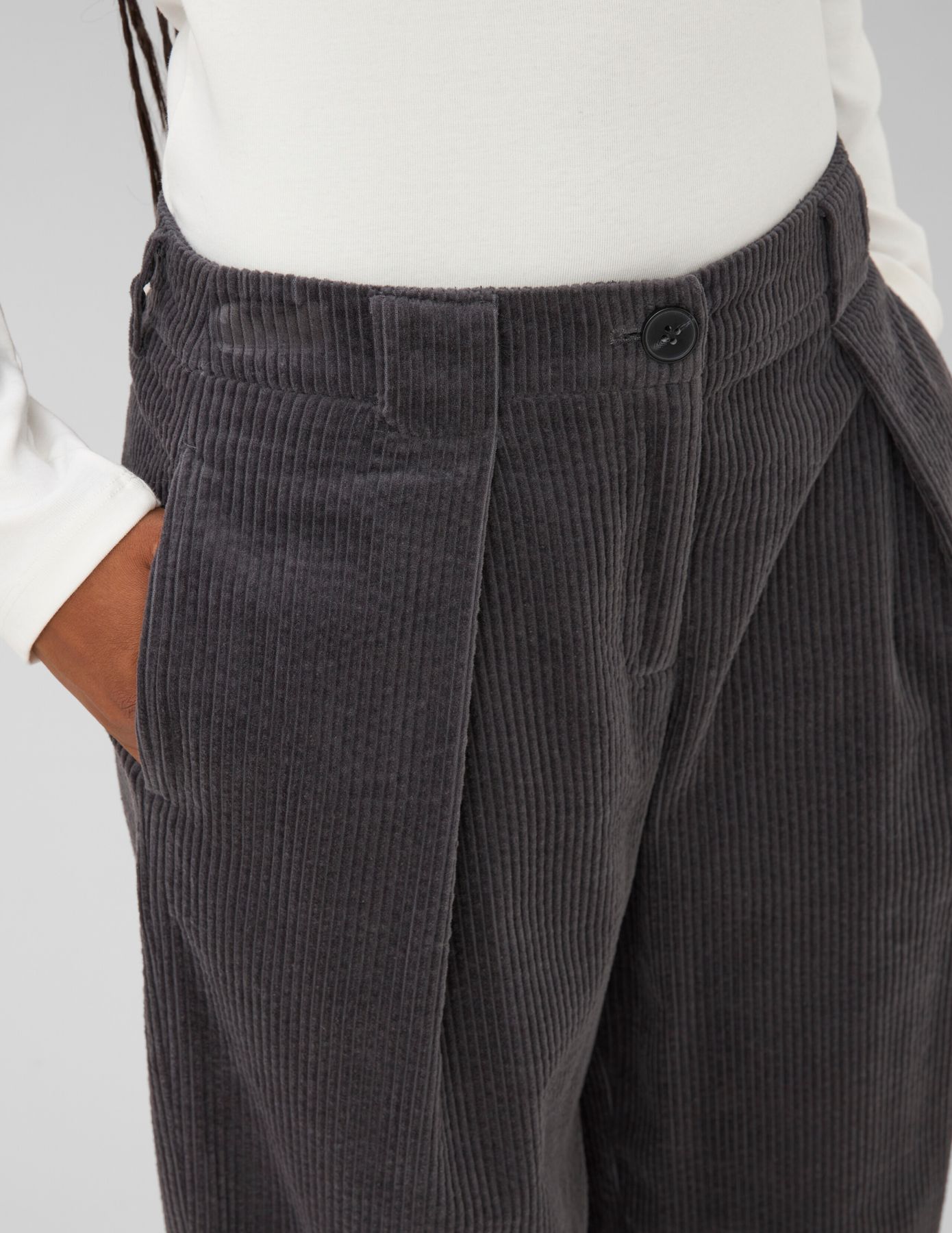 Pantalon large en velours