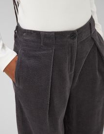 Pantalon large en velours