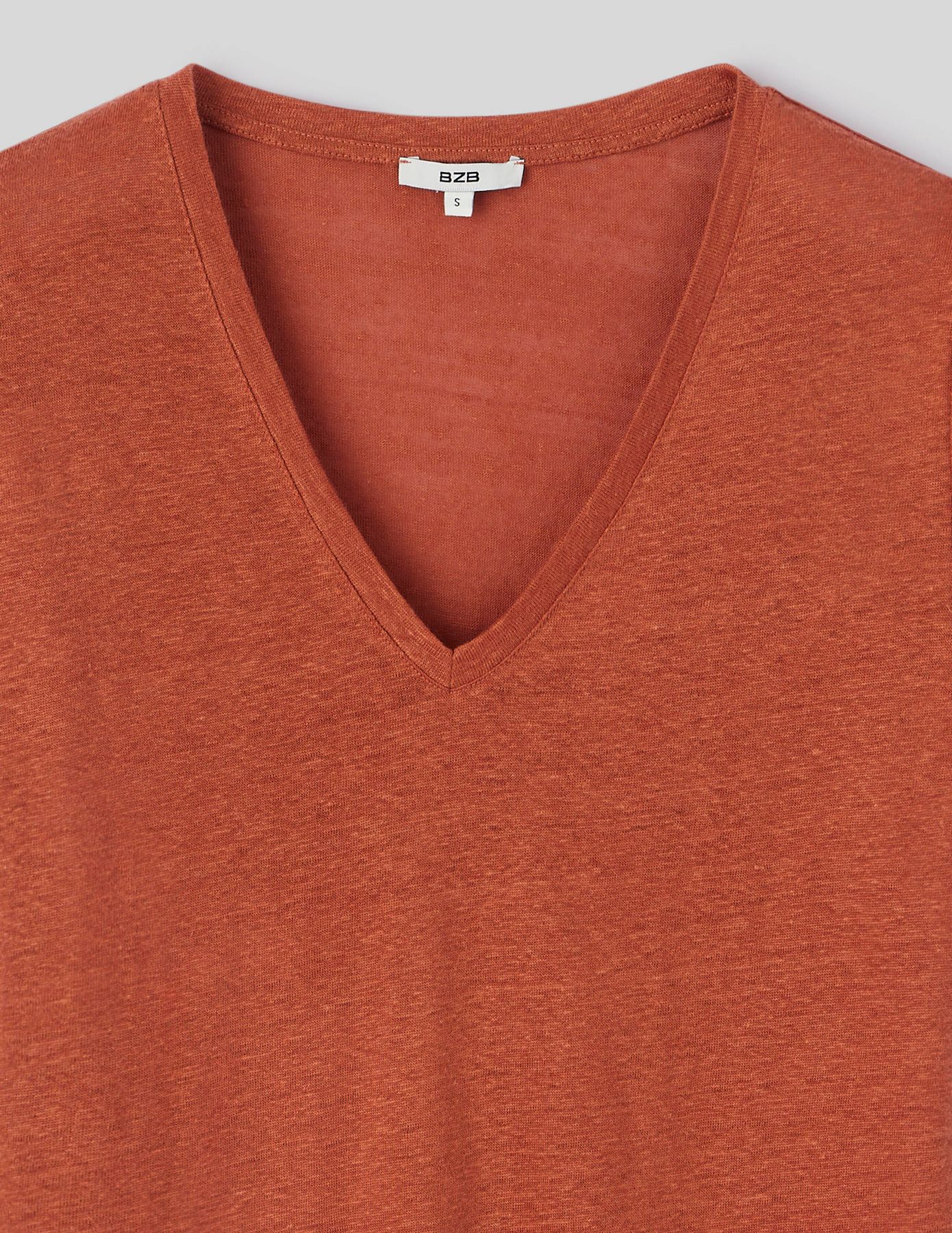 T-shirt en lin uni