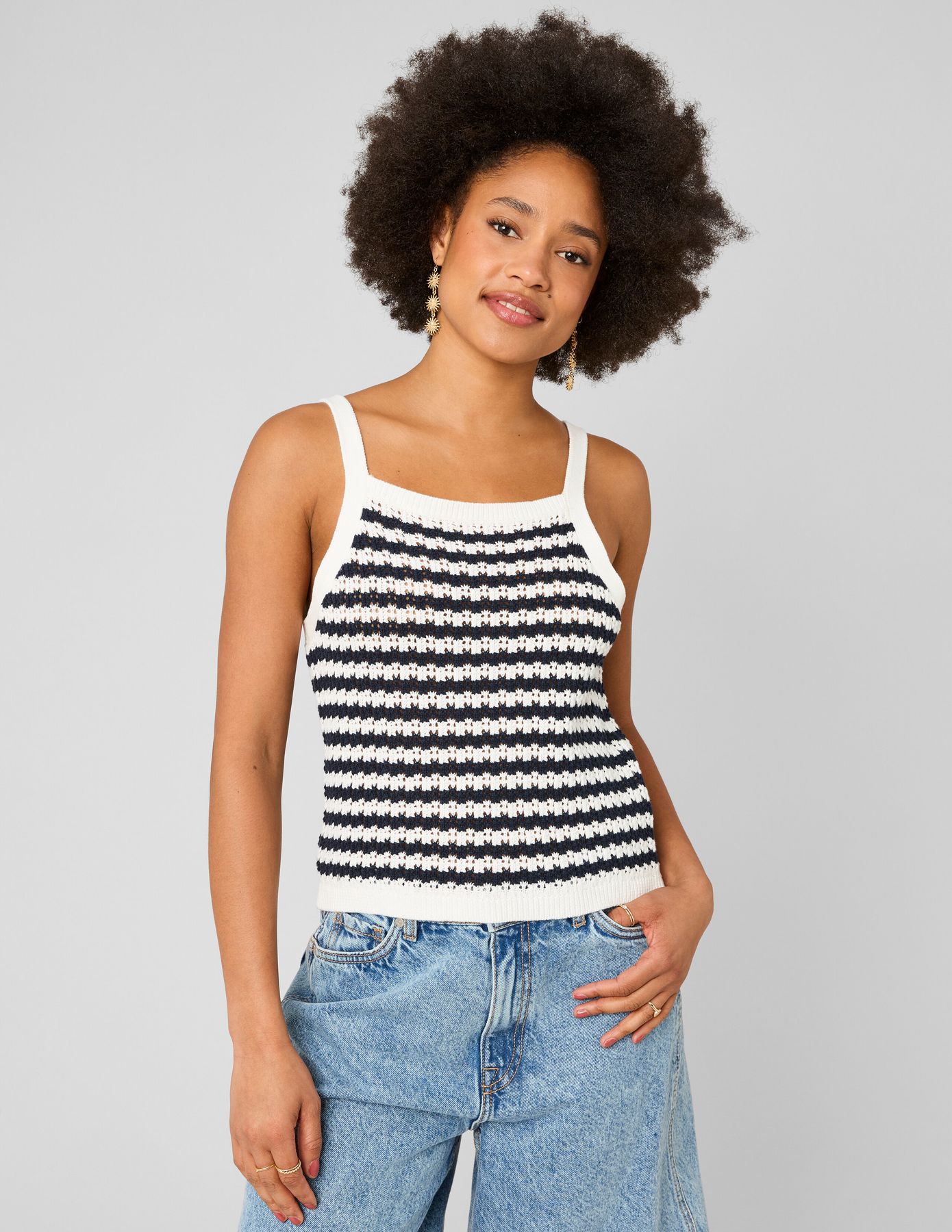 D&eacute;bardeur ray&eacute; en crochet