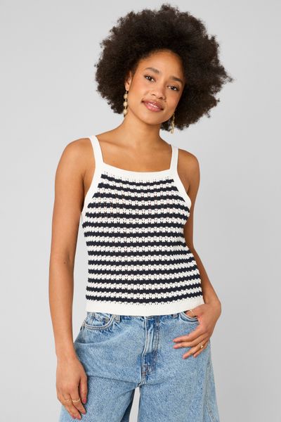 D&eacute;bardeur ray&eacute; en crochet