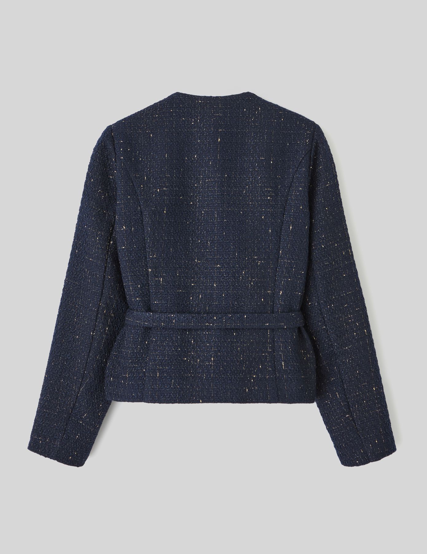 Veste en tweed à ceinture