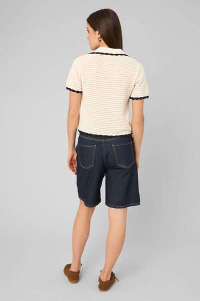 Polo manches courtes en crochet
