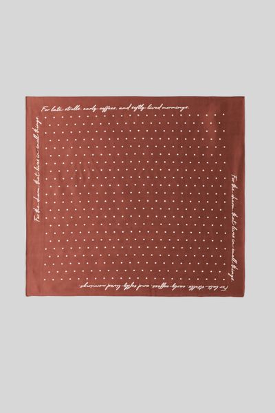 Grand foulard satin pois
