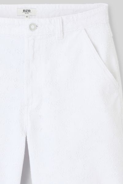 Bermuda en jean blanc fantaisie
