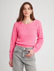 Pull en coton ajouré