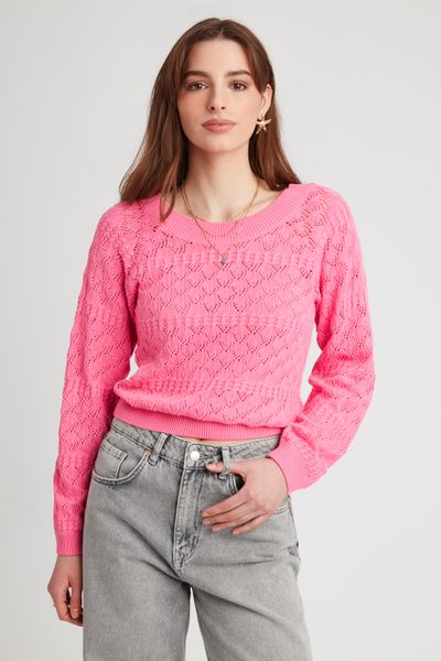 Pull en coton ajouré