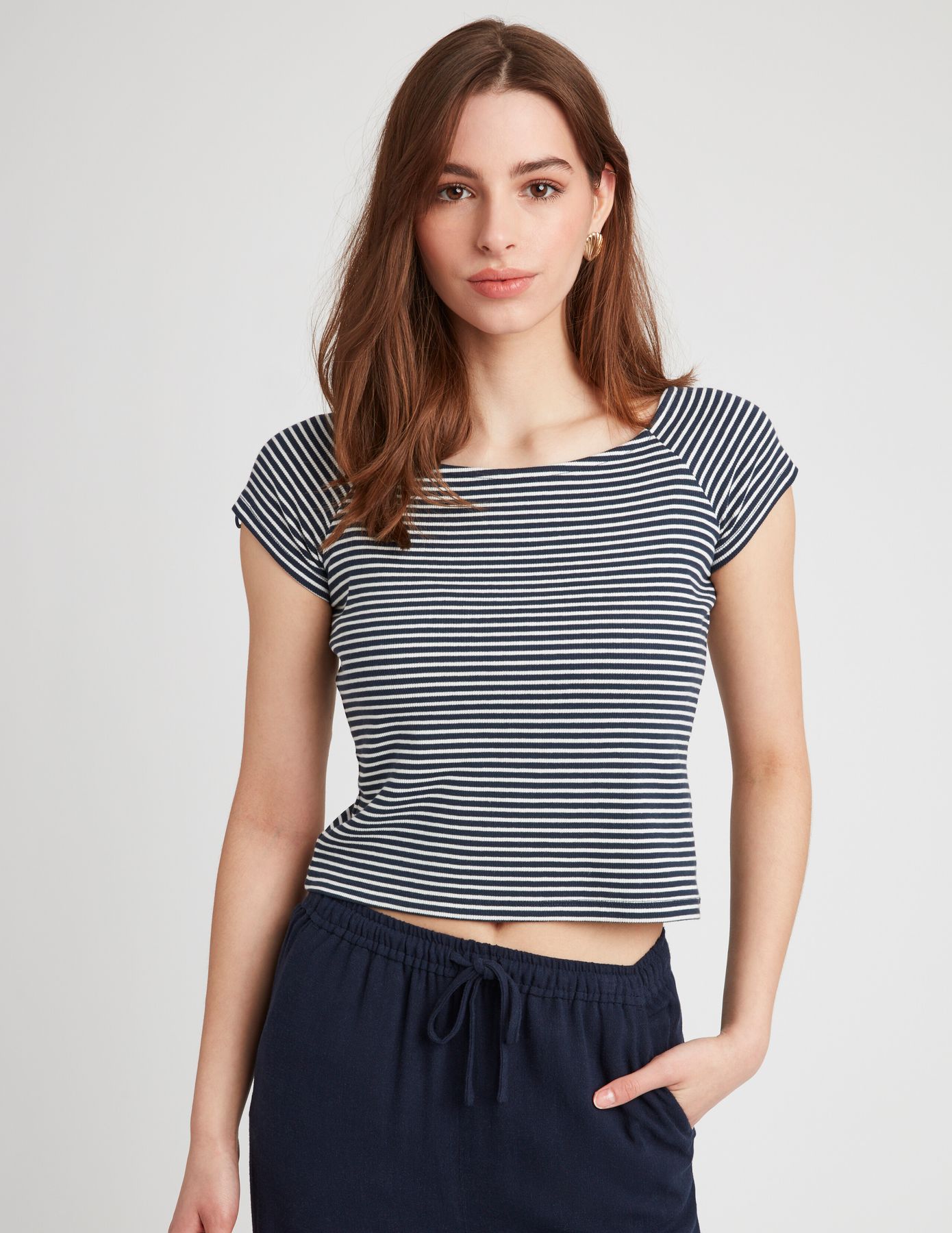 T-shirt col bardot