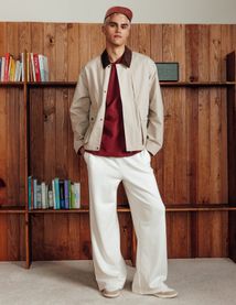 Veste zipp&eacute;e col velours