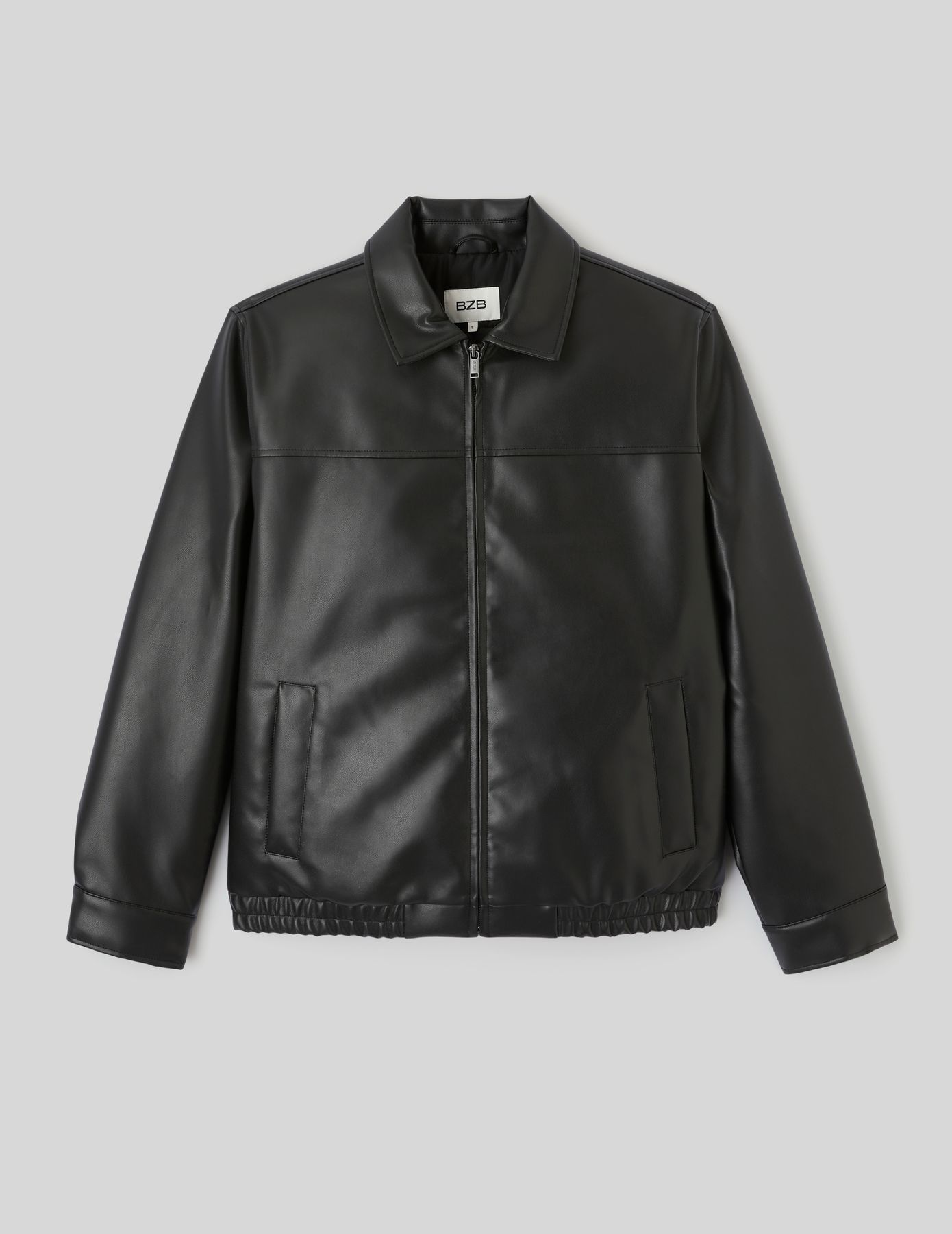 Blouson zipp&eacute; tissu enduit