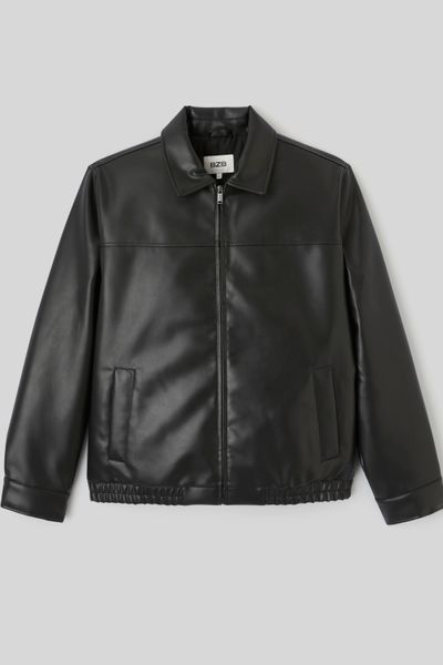 Blouson zipp&eacute; tissu enduit