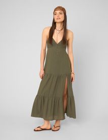 Robe longue &agrave; d&eacute;coupes dans le dos