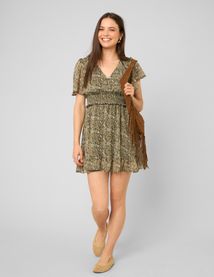 Robe courte imprim&eacute;e