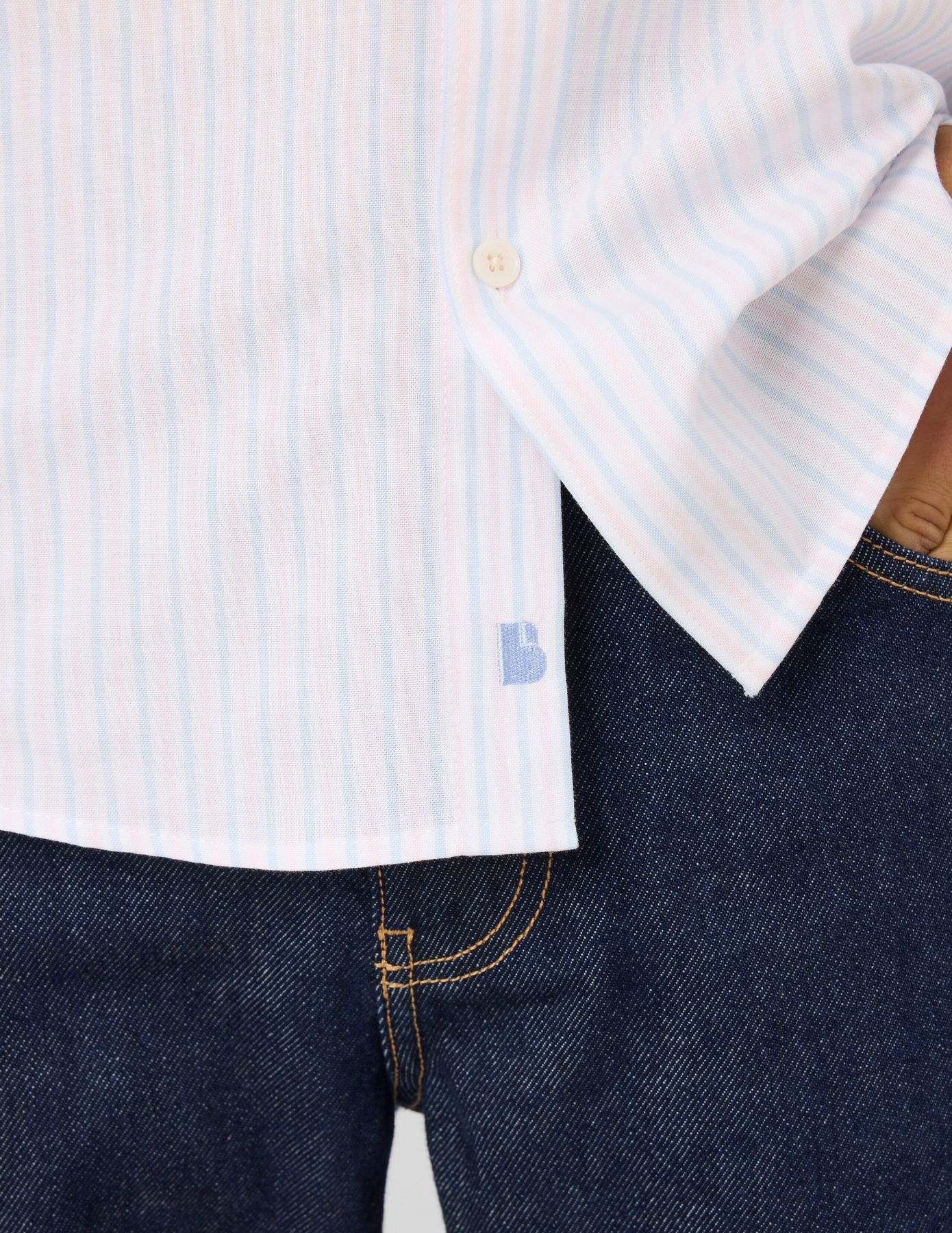 Chemise oxford ray&eacute;e
