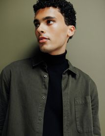 Pull col roulé