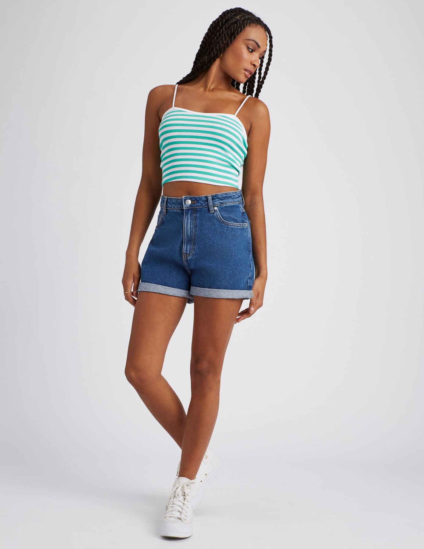 Short en jean mom fit