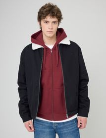 Blouson zippé col sherpa