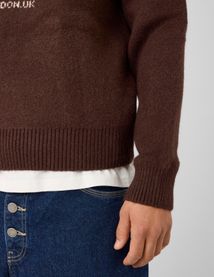 Pull col rond jacquard