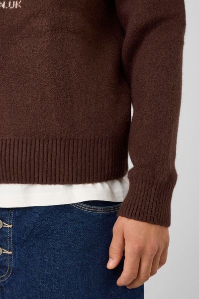Pull col rond jacquard