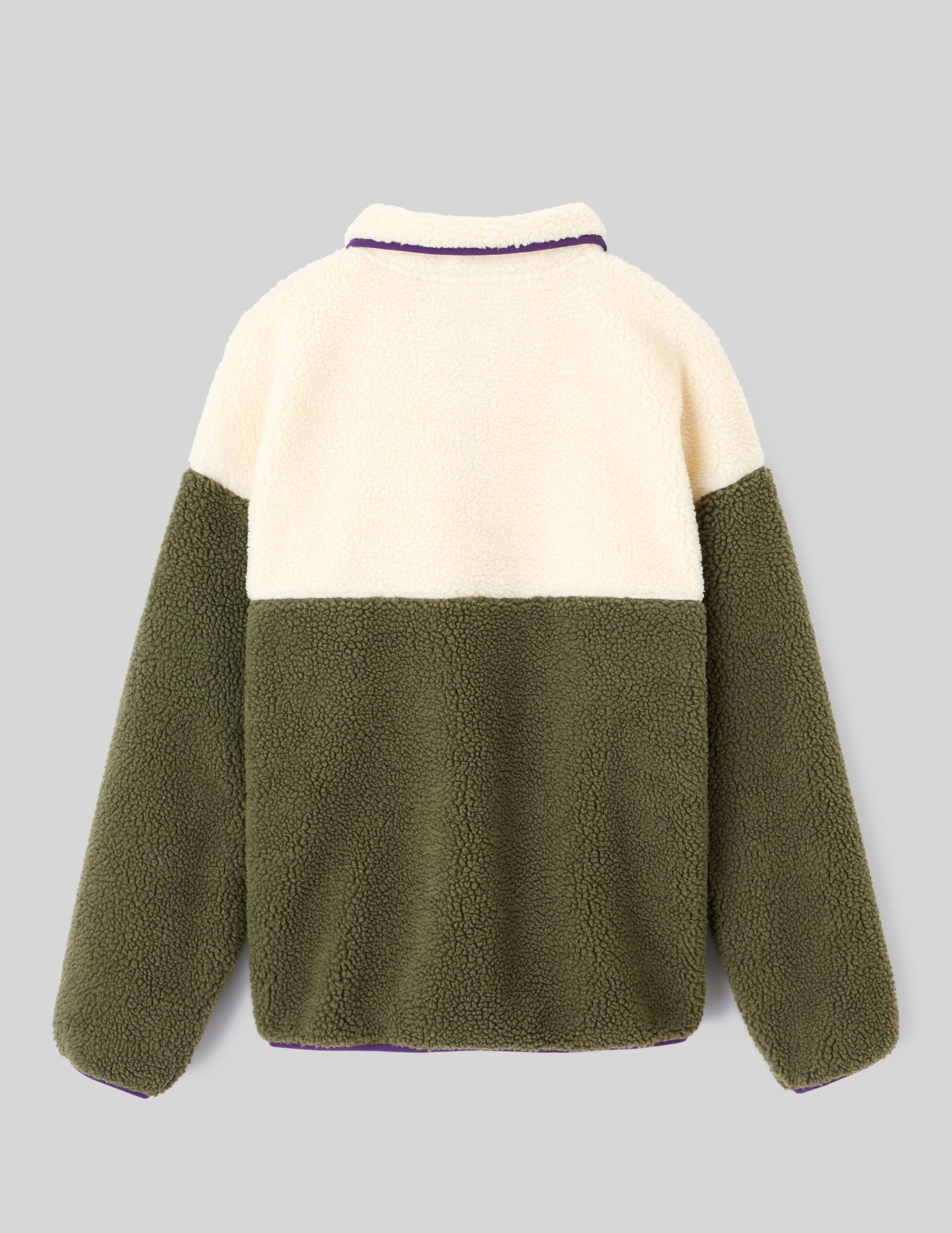 Sweat en sherpa colorblock