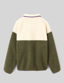 Sweat en sherpa colorblock