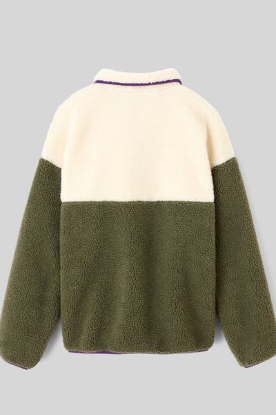 Sweat en sherpa colorblock