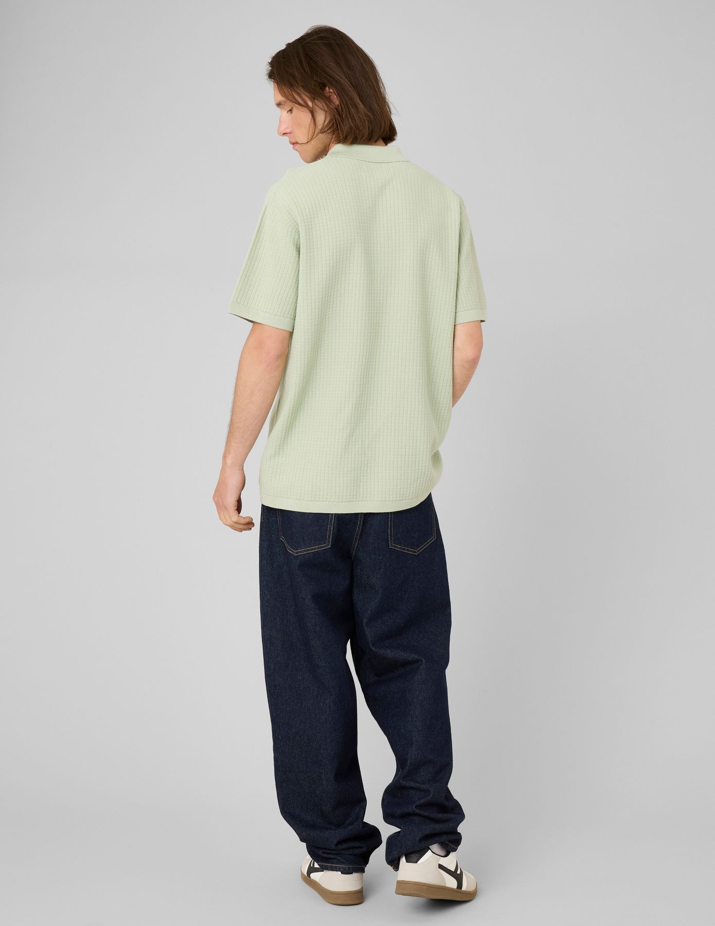 Polo maille c&ocirc;tel&eacute;e