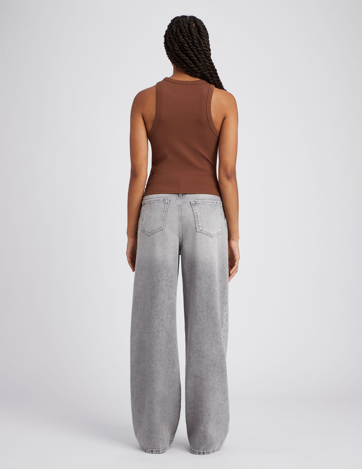 D&eacute;bardeur maille c&ocirc;tel&eacute;e uni