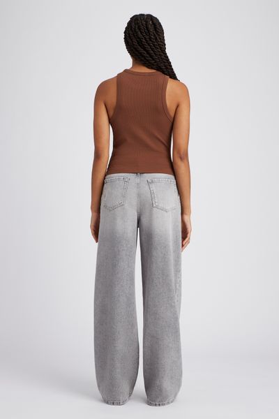 D&eacute;bardeur maille c&ocirc;tel&eacute;e uni