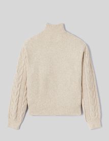 Pull col montant torsadé