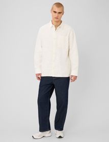 Surchemise unie mati&egrave;re fantaisie