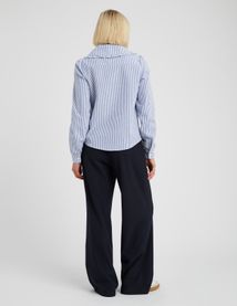 Chemise col claudine ray&eacute;e