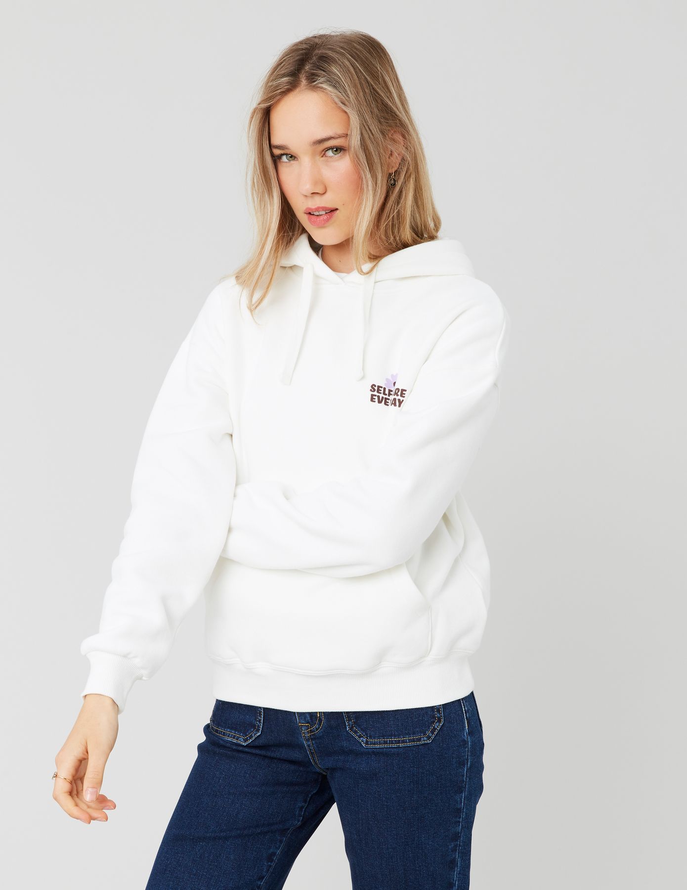 Sweat col capuche imprimé