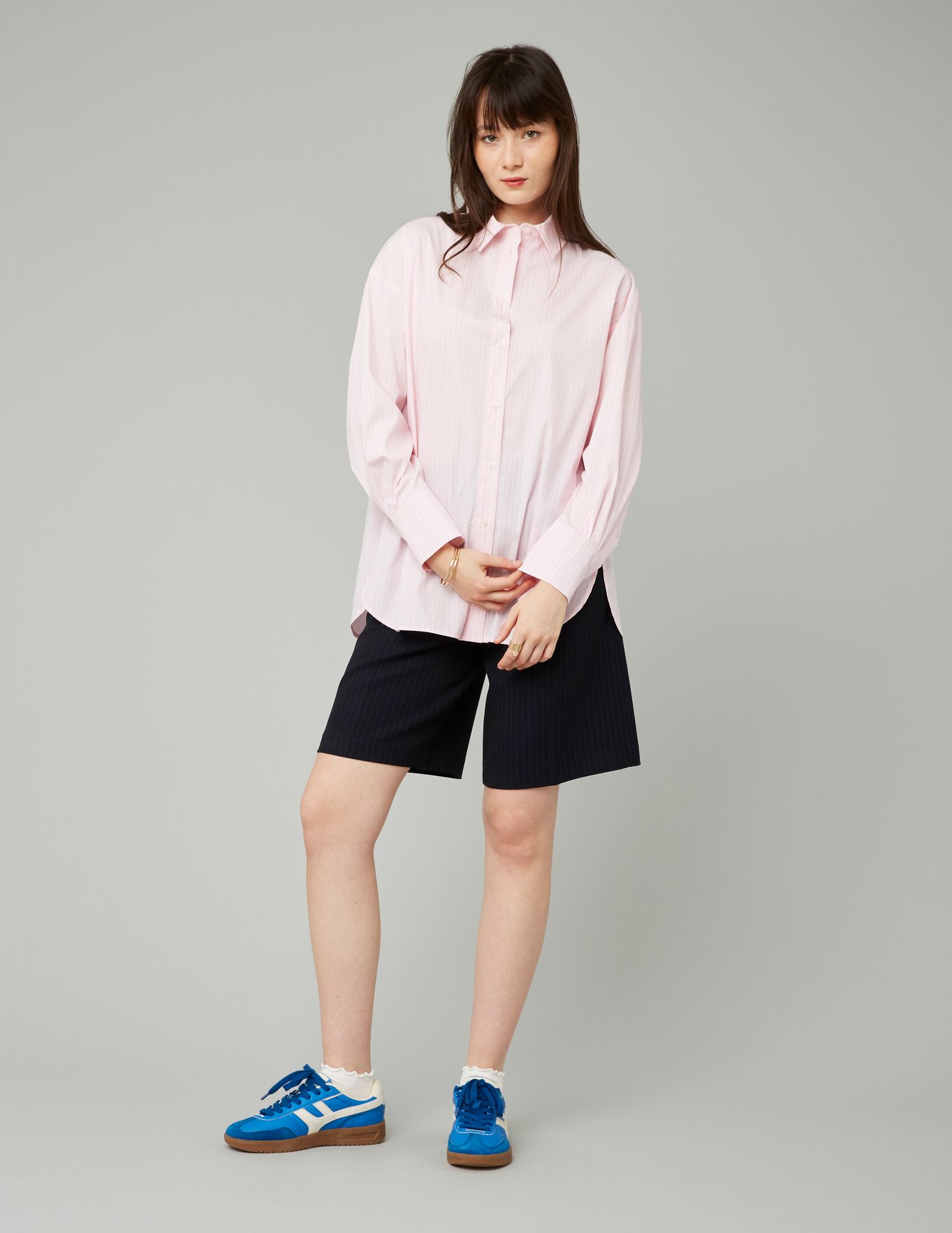 Chemise en popeline ray&eacute;e