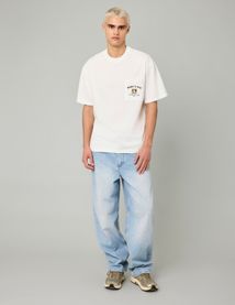 T-shirt poche brod&eacute;
