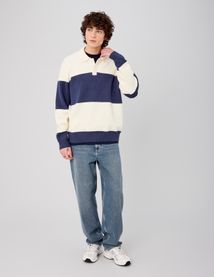 Pull col polo &agrave; rayures