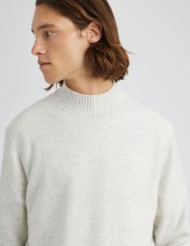 Pull col montant laine
