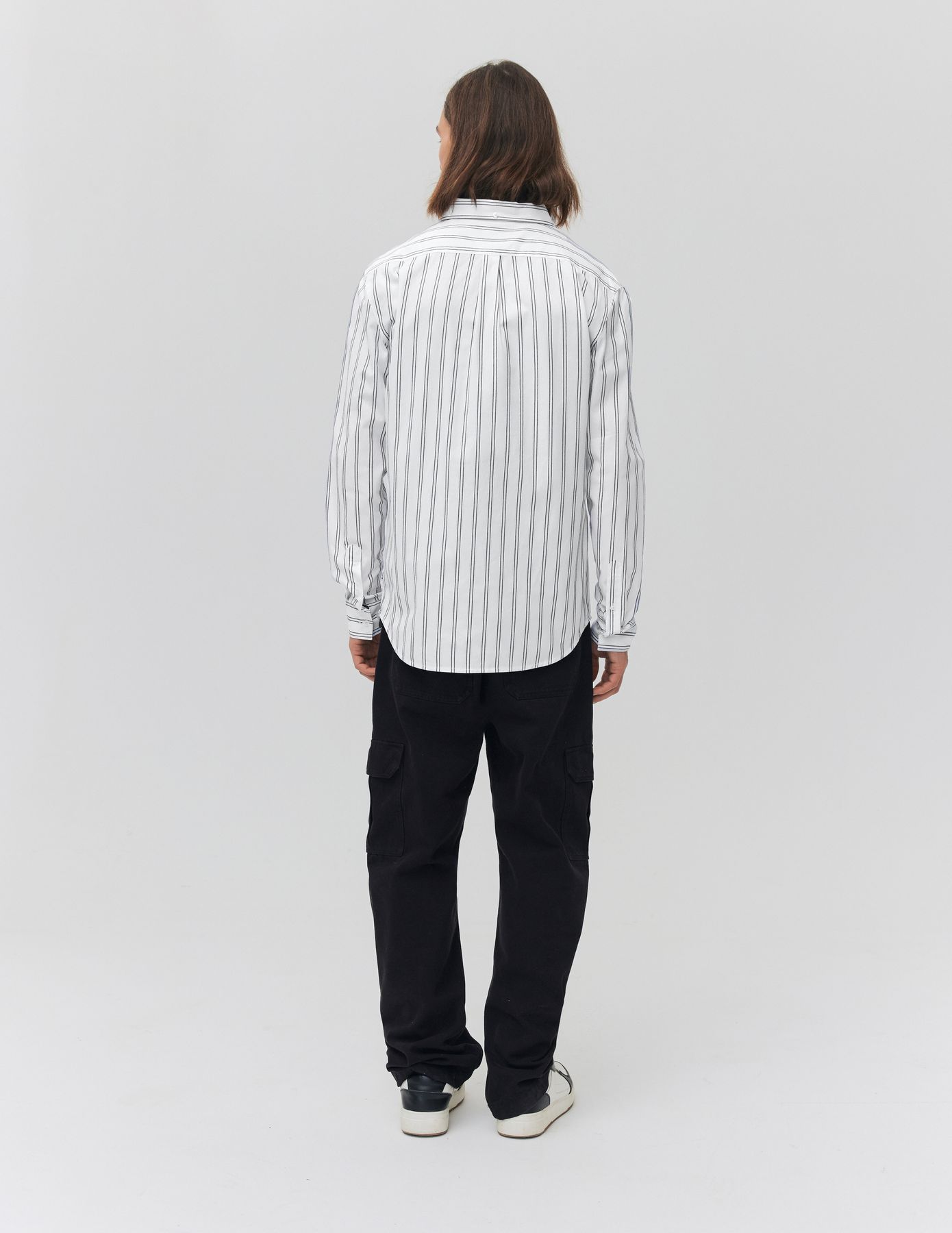 Chemise rayée droite