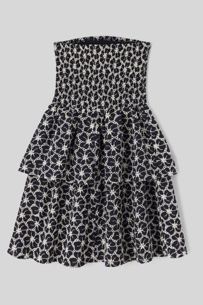 Robe bustier en broderie anglaise