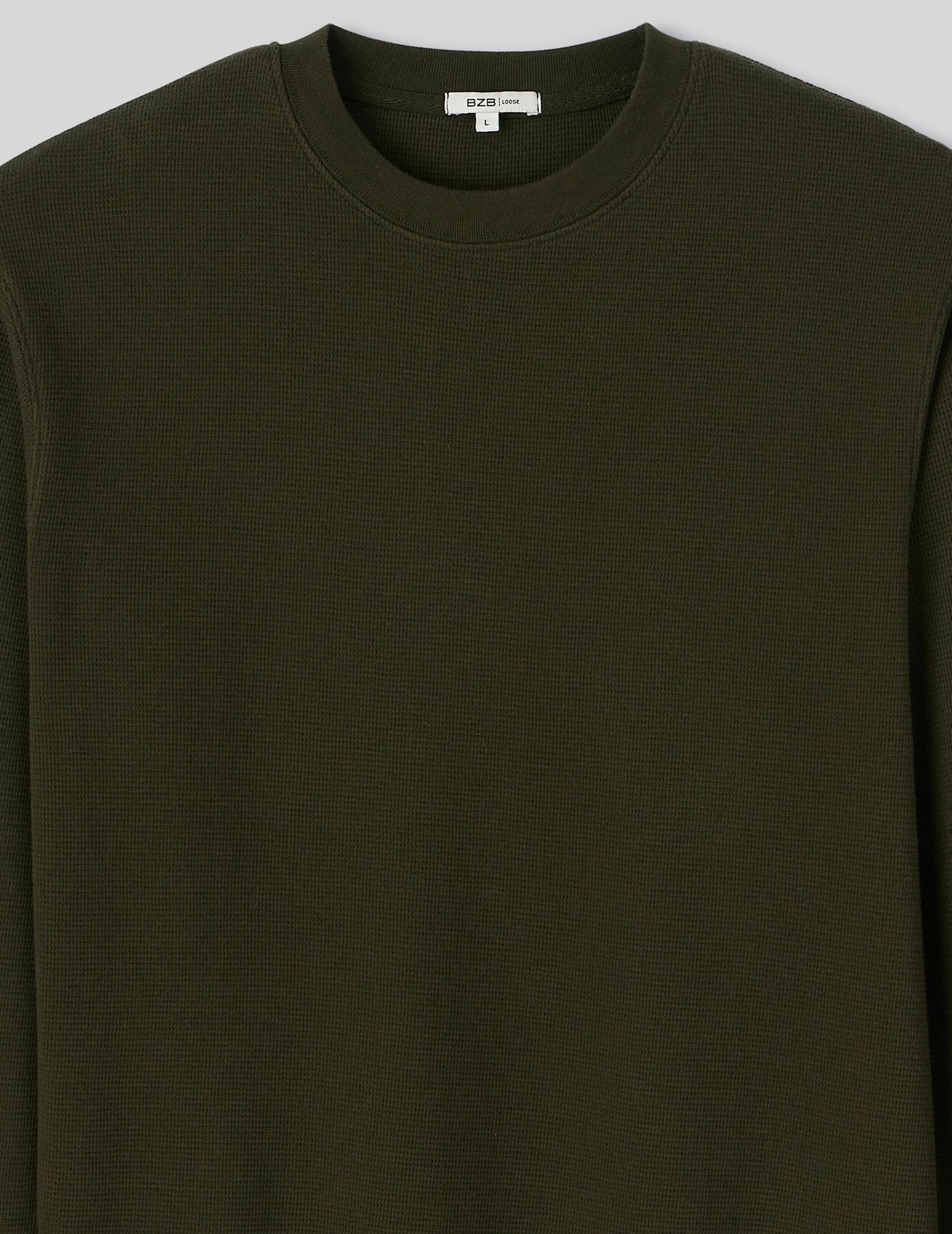 T-shirt gaufr&eacute; manches longues