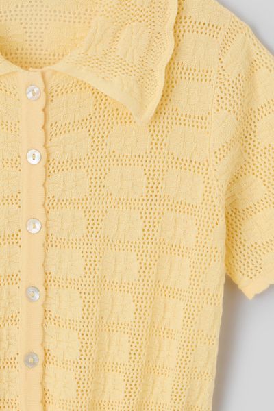 Gilet col polo en crochet