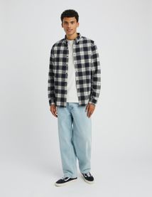 Chemise droite à carreaux
