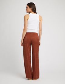 Pantalon satin plissé
