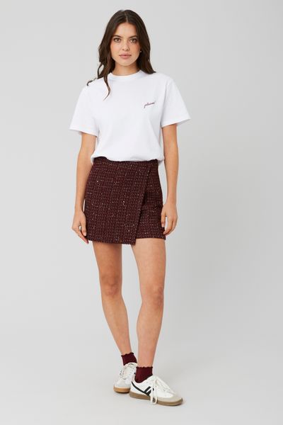 Jupe short en tweed