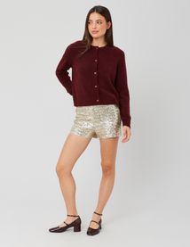 Short à sequins dorés
