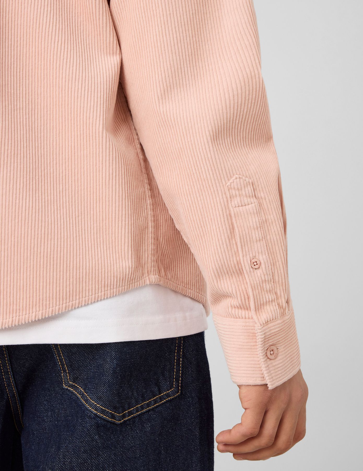 Chemise en velours c&ocirc;tel&eacute;
