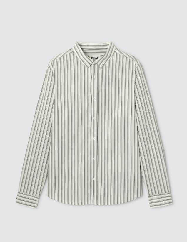 Chemise rayée droite
