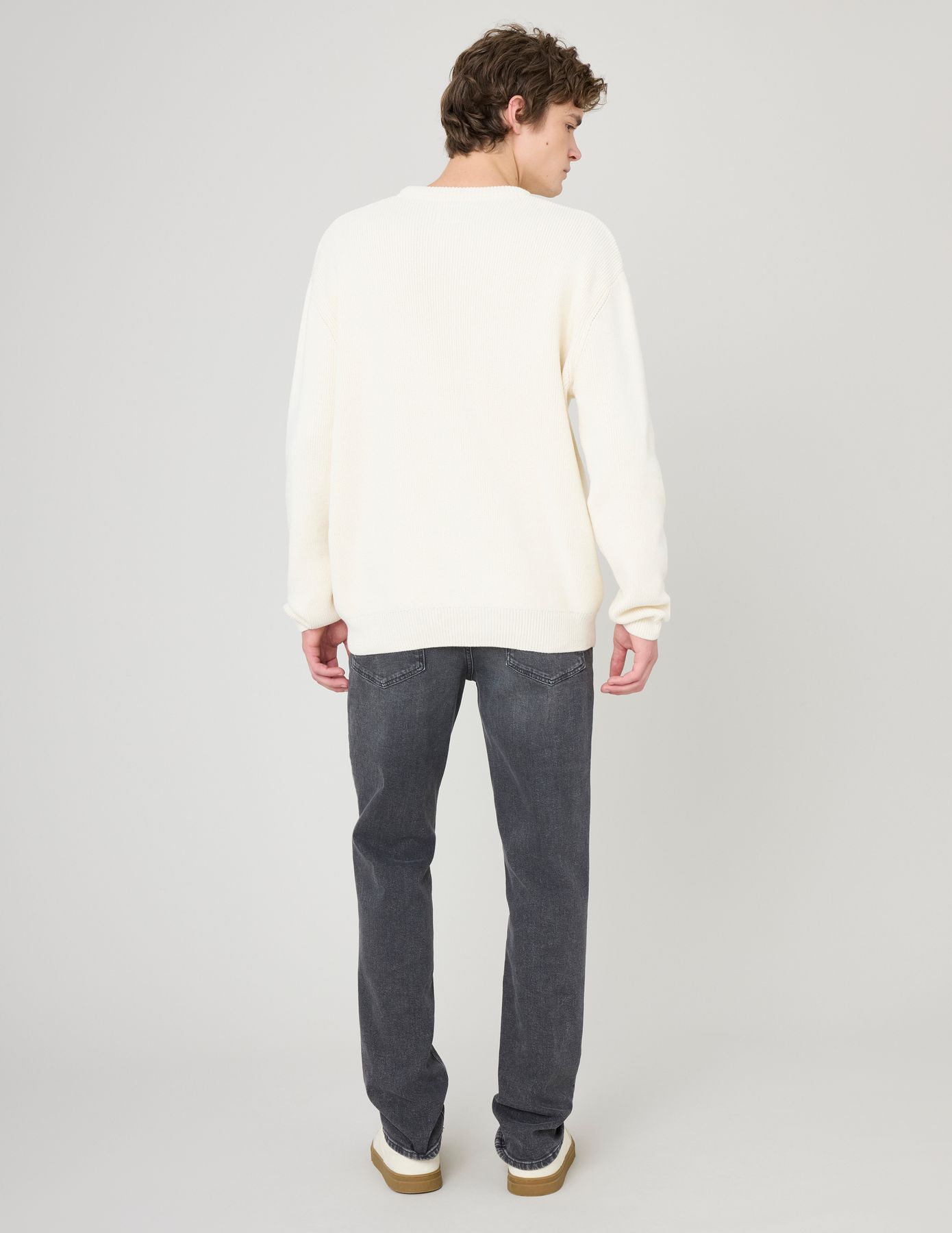 Pull chenille col rond