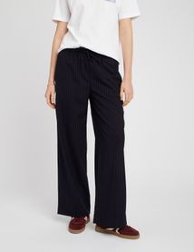 Pantalon fluide rayé